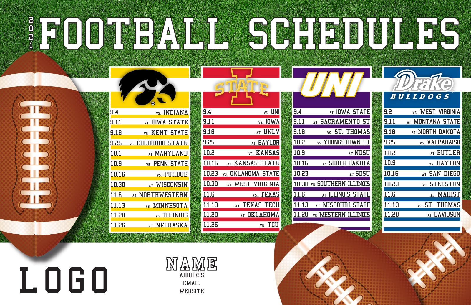 2021 Football Schedule – Concordia Group Delivers