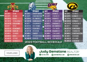 5x7 Magnet with Iowa Universities 2023 Football Schedules