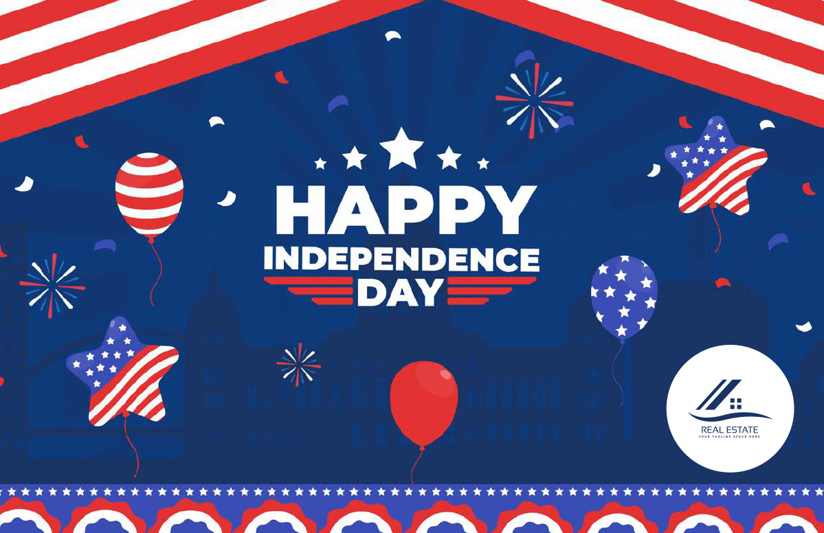 Happy Independence Day Blue